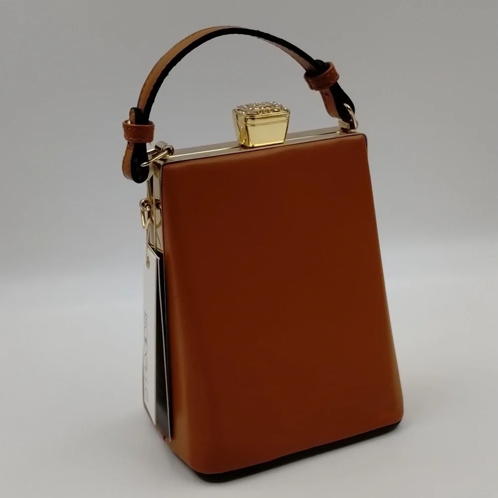 Sophisticated Brown Baby Bag with Gold Accents